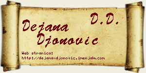 Dejana Đonović vizit kartica